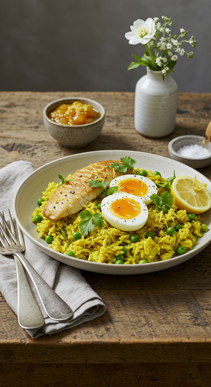 Kedgeree Smoky & Creamy, Nasi Rempah Ikan Asap Ala Kafe